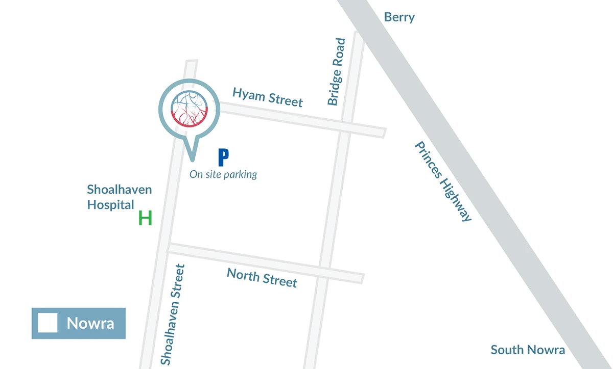 Circulation Health Nowra map